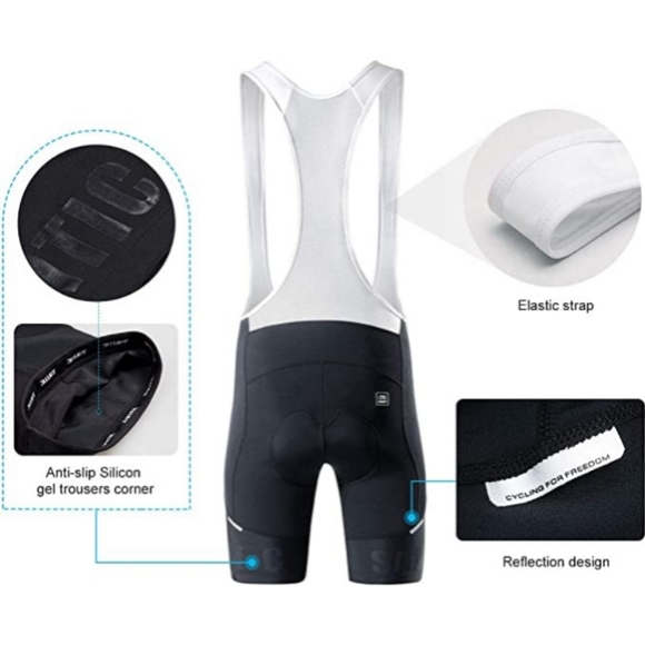 Santic Cycling 2XL Bib Shorts 4D Padded Breathable Bicycle Mountain Road Bibs - Picture 6 of 7